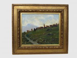 ÖLGEMÄLDE von GIOVANNI GUARLOTTI „BERGWEIDE“